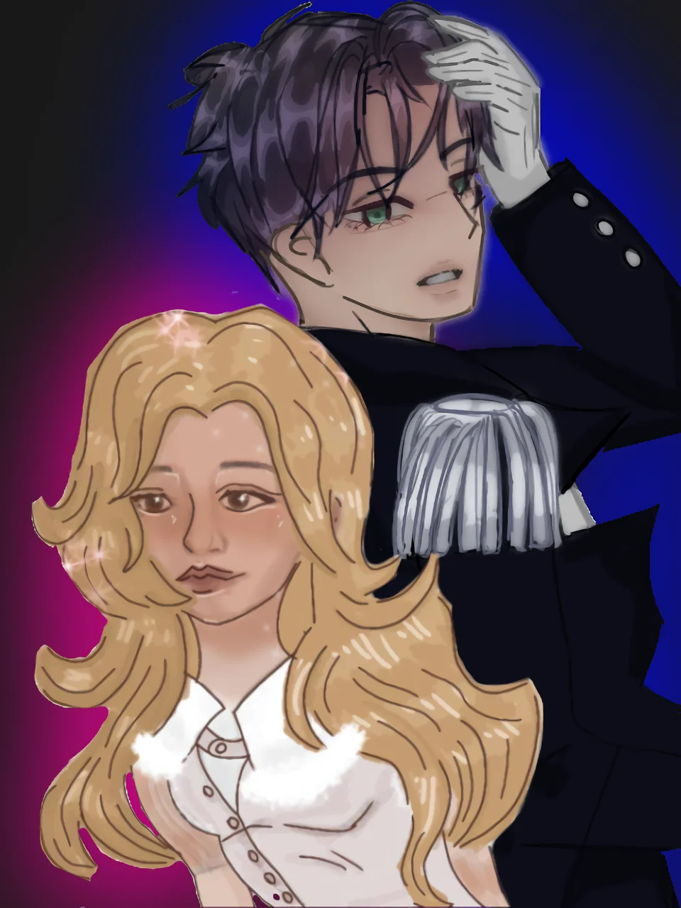 Image 1 of 1 attached to "I accidentally drew a BL character..."