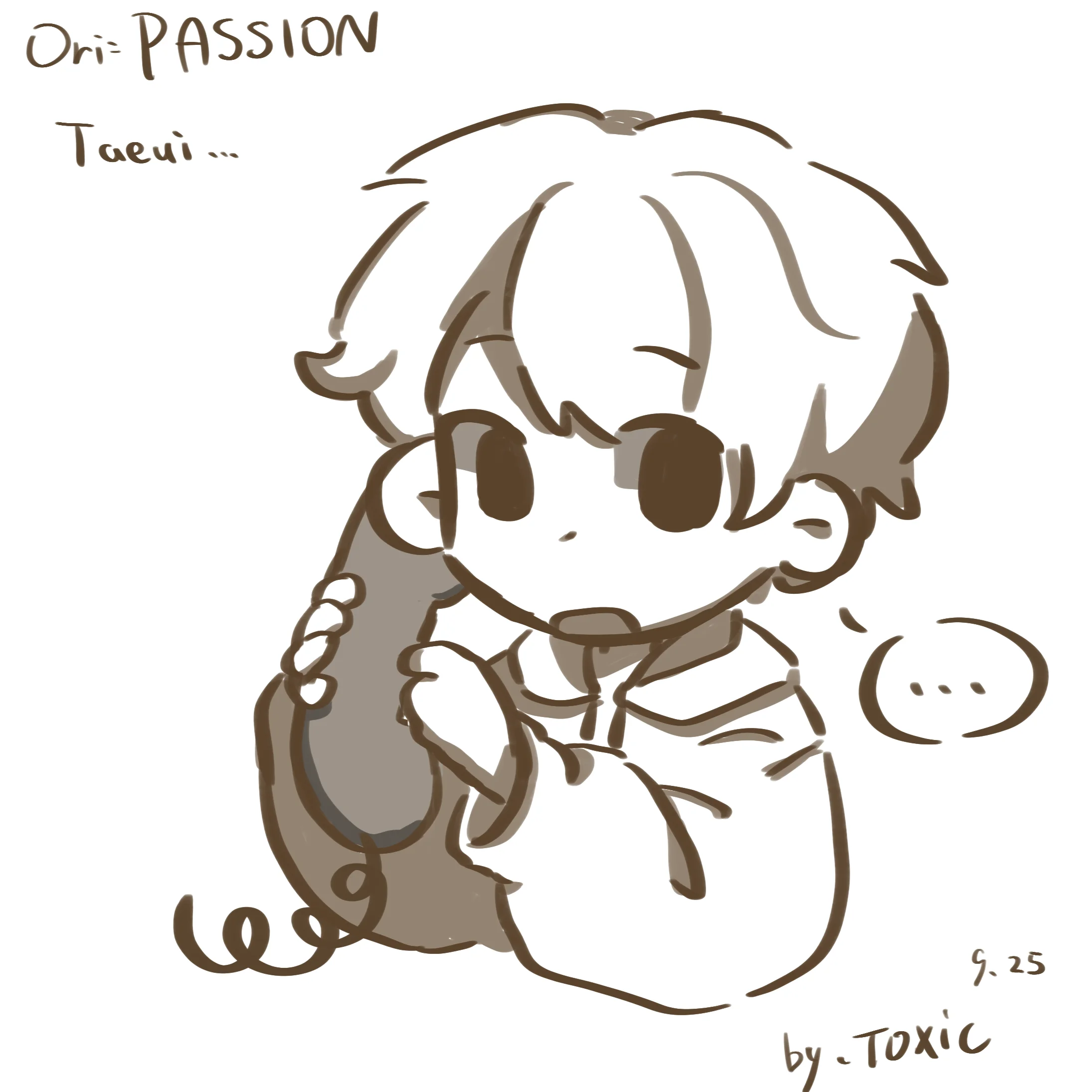 Image 1 of 1 attached to "Little Taeui having a phone call is cute 小泰依打电话时萌萌啊"